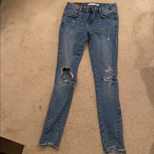 Zara distressed jeans